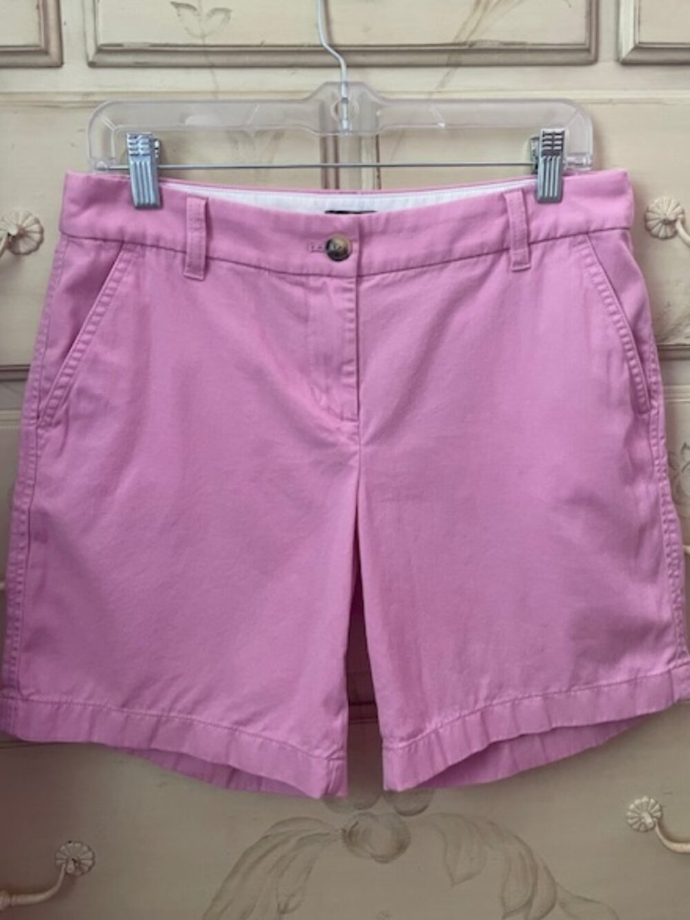 JCrew Pink Short- button front- size 4